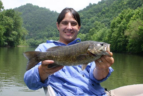 John McLeod takes a dip after big catch!