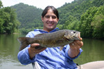 John McLeod takes a dip after big catch!
