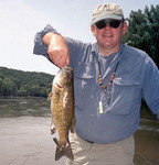 Bill with great summer smallmouth on fly