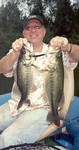 Edgar with 3# and 4.5# largemouth on same cast!