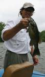 Huge smallmouth in current--proficient casting pays off!