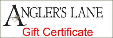 Gift Certificate - Anglers Lane - $25 to $2500 (Default $100-choose amount)