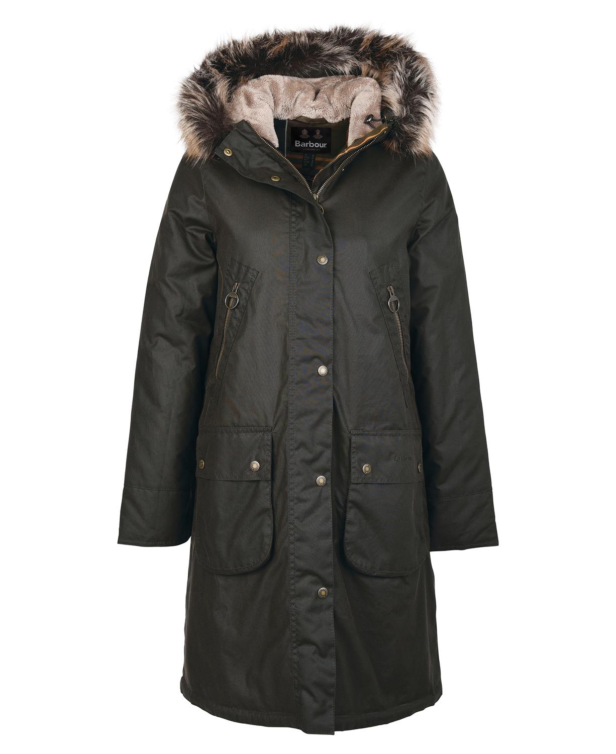 Barbour W's Stavia Wax Jacket - Size 4 (US)