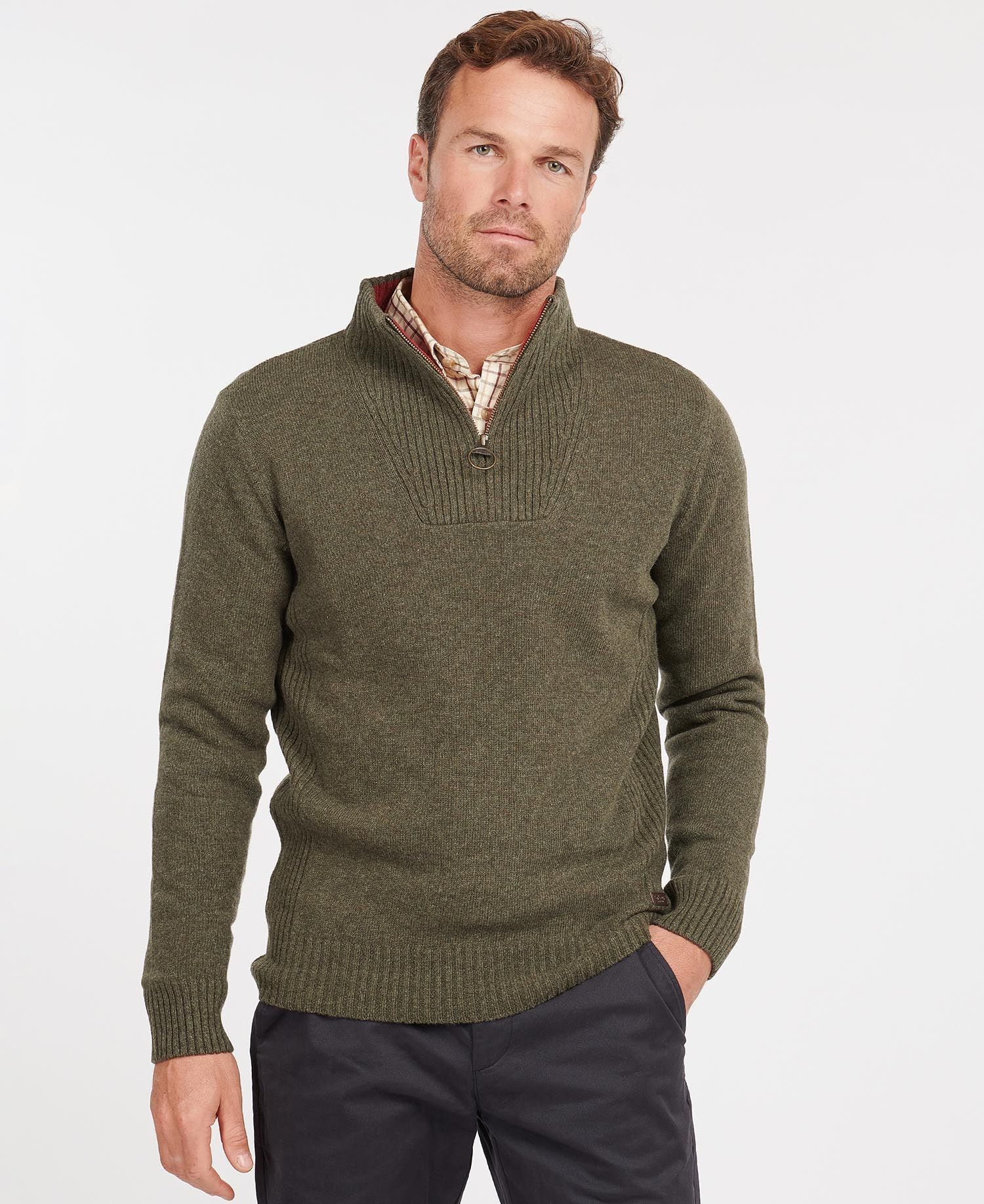 Barbour M's Nelson Essential Half-Zip Sweater: Angler's Lane Virginia ...