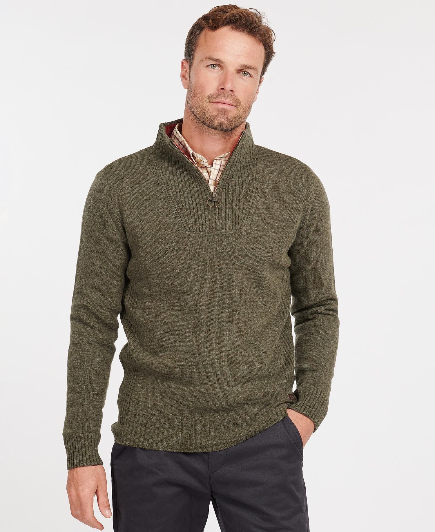 Barbour M's Nelson Essential Half-Zip Sweater