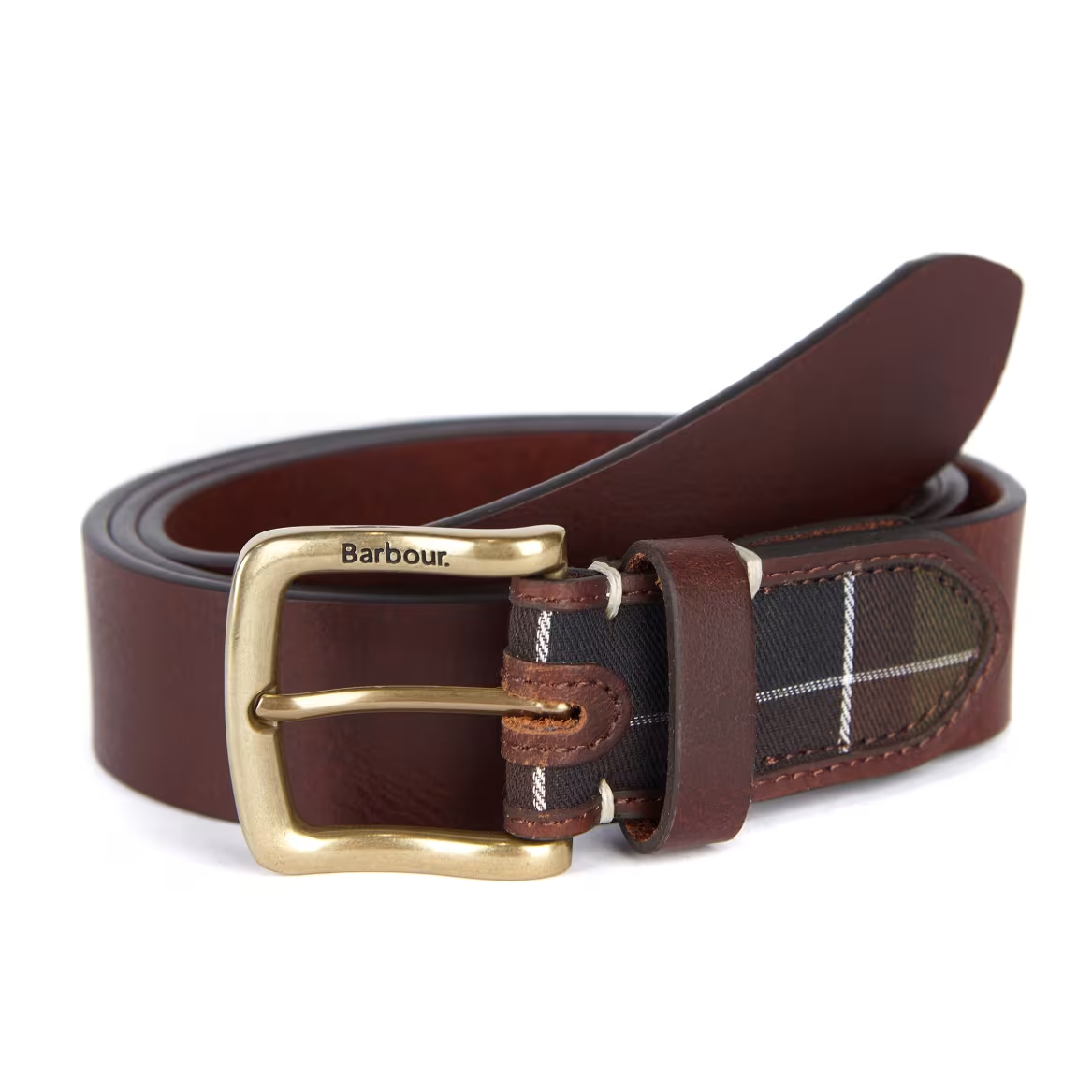 Barbour Tartan Leather Belt