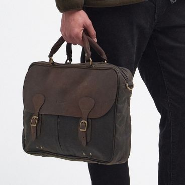 Barbour Wax Leather Briefcase