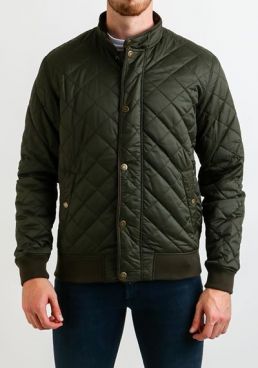 barbour edderton quilted jacket navy