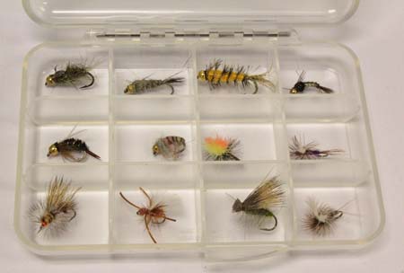 Angler's Lane Virginia Troutslayer Fly Collection with Wheatley Box - 12 dries & nymphs